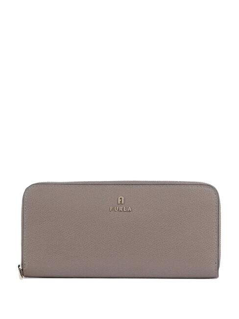 FURLA CAMELIA Portefeuille zippé stuc gris+ballerine i int. - Portefeuilles Femme