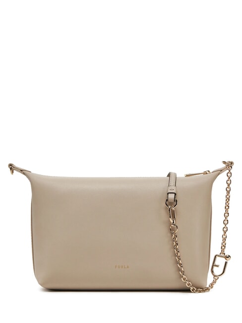 FURLA NUVOLA Mini sac porté épaule en cuir vanille - Sacs pour Femme