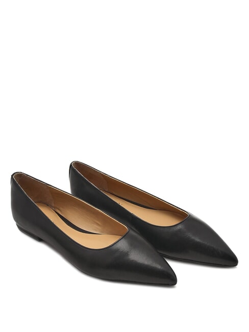 RALPH LAUREN LONDYN  Ballerines en cuir NOIR - Chaussures Femme