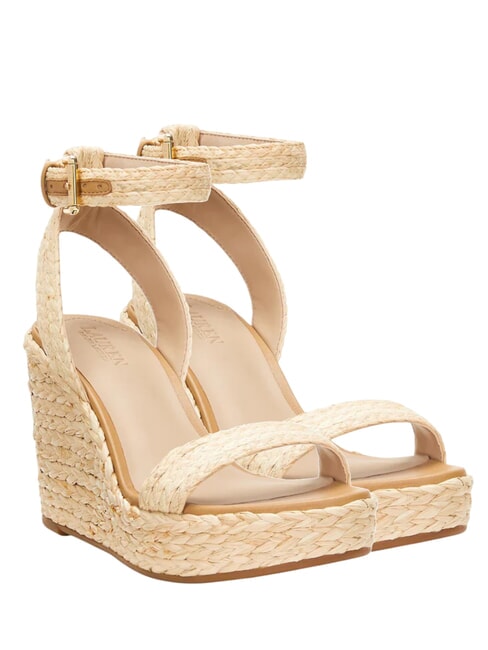 RALPH LAUREN HILARIE IV  Sandales espadrilles hautes naturel - Chaussures Femme