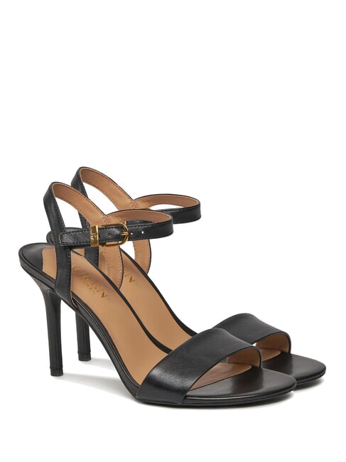 RALPH LAUREN GWEN Sandales hautes en cuir NOIR - Chaussures Femme