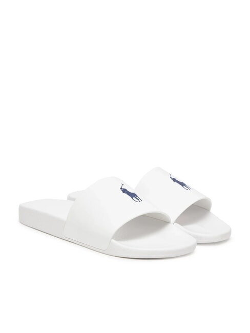 RALPH LAUREN POLO SLIDE Chaussons céramique blanche - Chaussures unisexe