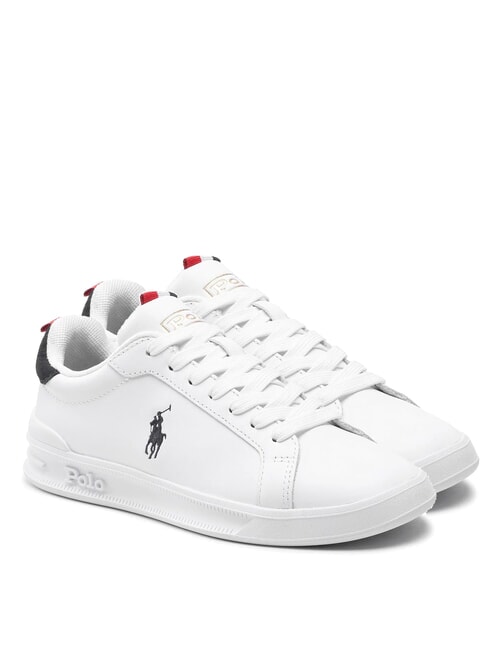 RALPH LAUREN HERITAGE COURT II Basket blanc/bleu marine/rouge - Chaussures Homme