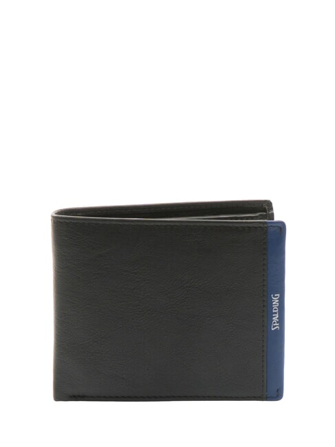 SPALDING SNAP  Portefeuille en cuir avec porte-monnaie noir/marine - Portefeuilles Homme