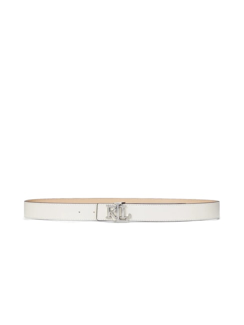 RALPH LAUREN RLL Ceinture en cuir réversible dune de sable blanc et doux - Ceintures