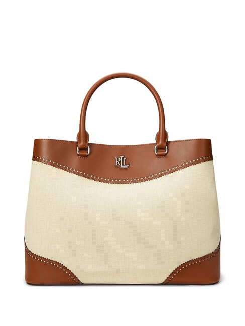 RALPH LAUREN MARCY 36 Sac à main en paille avec bandoulière naturel clair/bronzage lauren - Sacs pour Femme