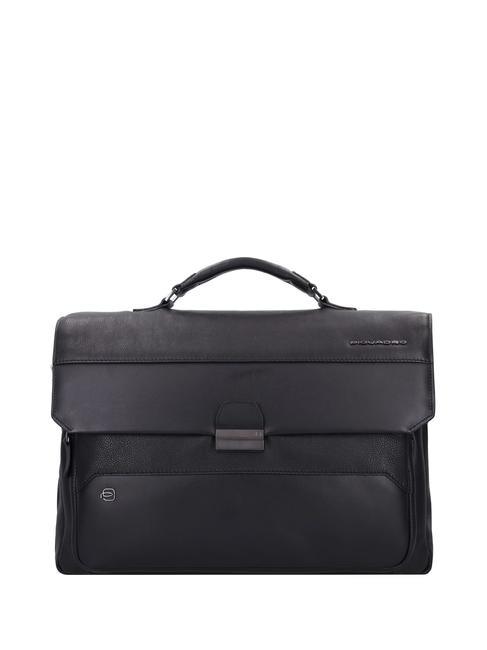 PIQUADRO MARTIN  Mallette extensible pour PC 15,6" Noir - Porte Documents Travail