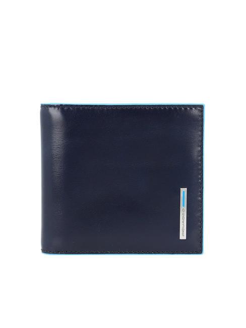 PIQUADRO BLUE SQUARE Portefeuille en cuir bleu - Portefeuilles Homme