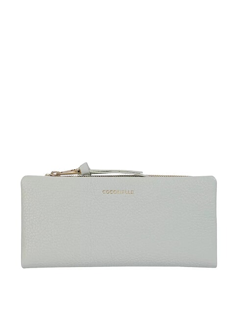 COCCINELLE SOFTY Portefeuille en cuir grainé vert céladon - Portefeuilles Femme