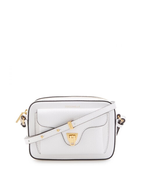 COCCINELLE BEAT SOFT Mini sac en cuir texturé blanc brillant - Sacs pour Femme