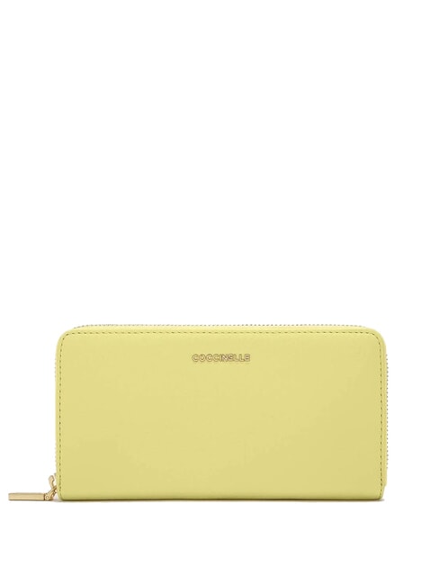 COCCINELLE METALLIC SOFT Portefeuille en cuir texturé lavage à la chaux - Portefeuilles Femme
