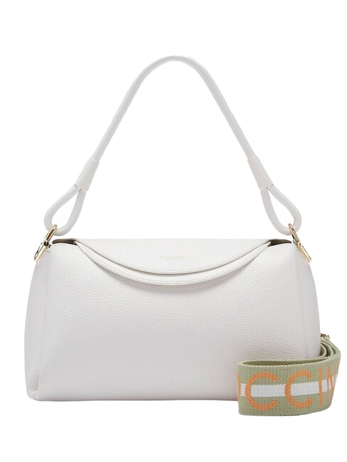 COCCINELLE ECLYPS Sac bandoulière en cuir martelé blanc brillant - Sacs pour Femme