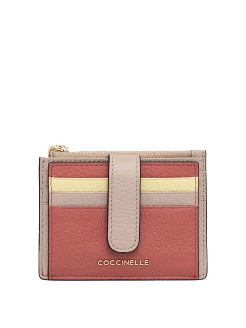 COCCINELLE METALLIC TRICOLOR Porte-cartes en cuir avec porte-monnaie pot/pow.p/lim.w - Portefeuilles Femme