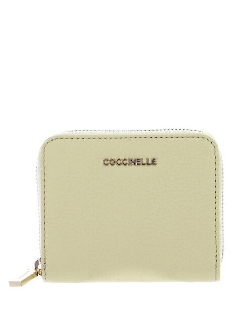 COCCINELLE METALLIC SOFT Petit portefeuille en cuir lavage à la chaux - Portefeuilles Femme