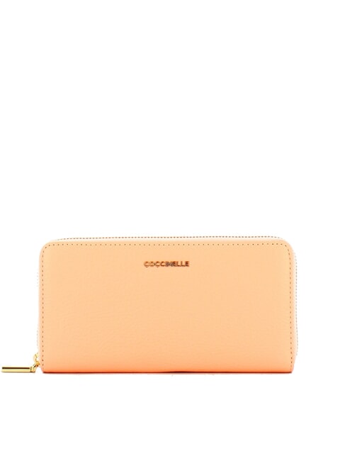 COCCINELLE METALLIC SOFT Portefeuille en cuir texturé lever du soleil - Portefeuilles Femme