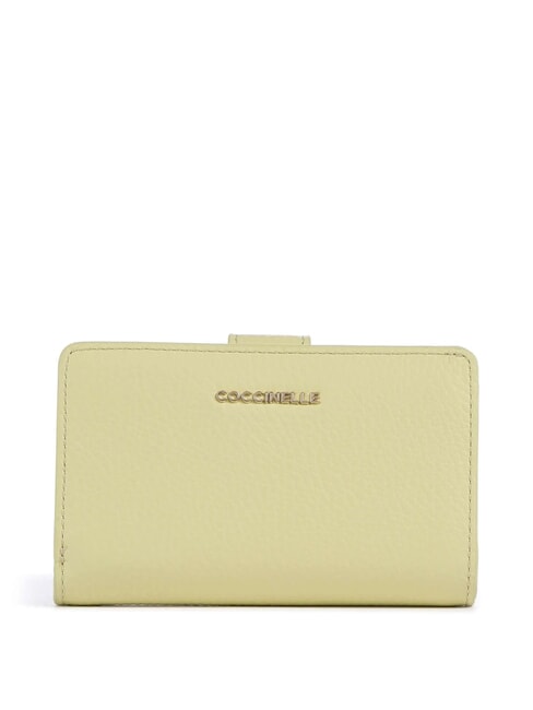 COCCINELLE METALLIC SOFT Portefeuille en cuir texturé lavage à la chaux - Portefeuilles Femme
