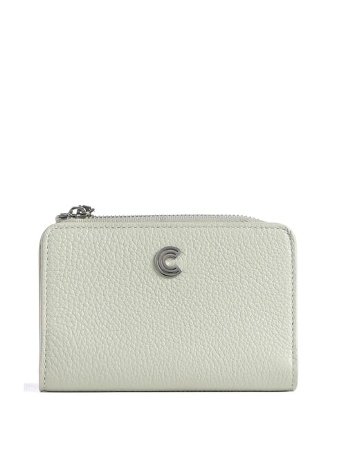 COCCINELLE MYRINE SHINY GOAT Portefeuille en cuir vert céladon - Portefeuilles Femme