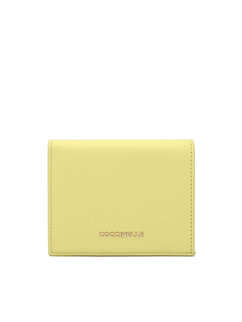 COCCINELLE METALLIC SOFT Petit portefeuille en cuir lavage à la chaux - Portefeuilles Femme