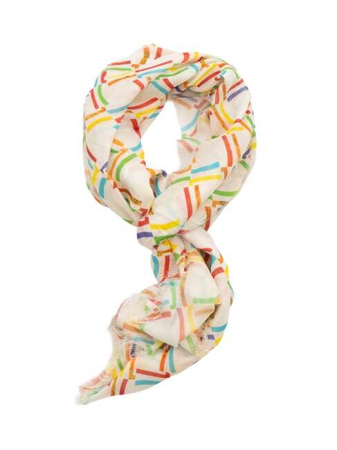 ALVIERO MARTINI PRIMA CLASSE MULTICOLOR Écharpe en mélange de viscose blanc - Écharpes