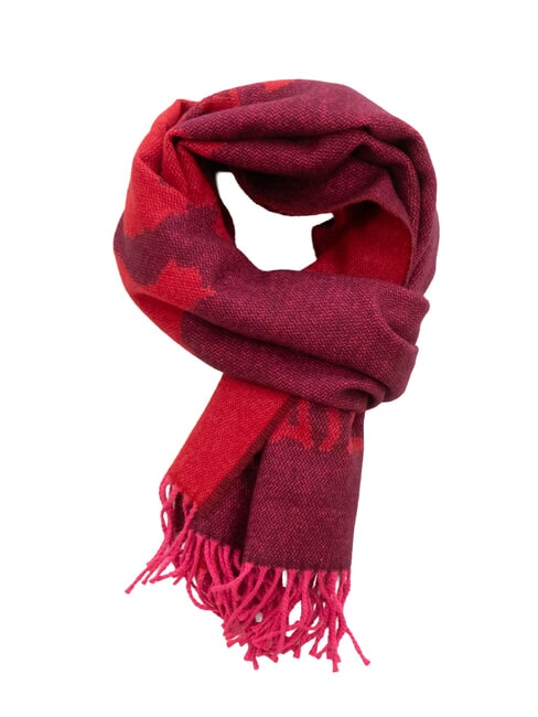 ALVIERO MARTINI PRIMA CLASSE GEO Écharpe à franges framboise - Écharpes