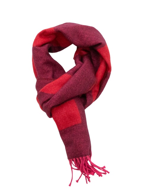 ALVIERO MARTINI PRIMA CLASSE MAXI LOGO Écharpe à franges framboise - Écharpes