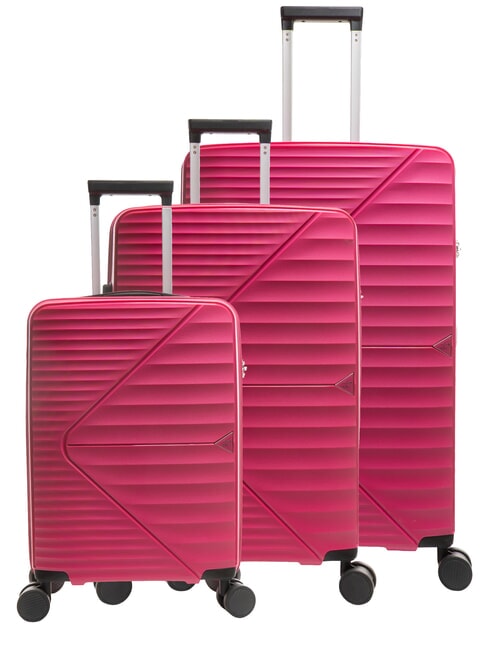 LESAC AIR FLOW Ensemble de 3 chariots : cabine, moyen, grand rouge pêche - Ensemble Valises