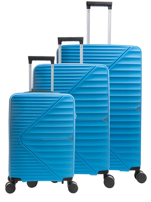LESAC AIR FLOW Ensemble de 3 chariots : cabine, moyen, grand lac bleu - Ensemble Valises