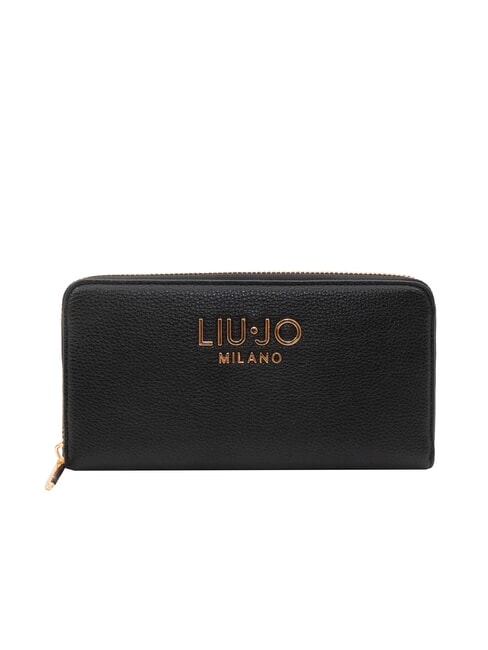 LIUJO CALIWEN Grand portefeuille zippé NOIR - Portefeuilles Femme