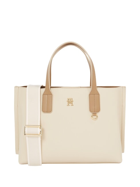 TOMMY HILFIGER TH DISTINCT Sac à main avec bandoulière beige classique - Sacs pour Femme