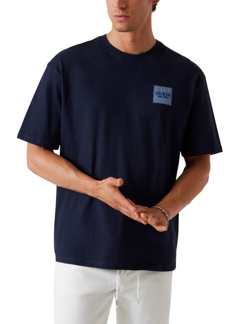 GUESS PATCH AT CHEST  T-shirt en coton smartblue - T-shirt