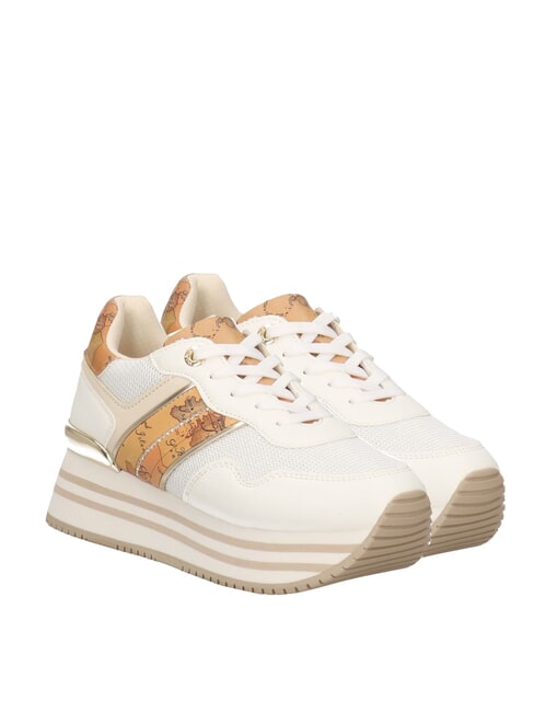 ALVIERO MARTINI PRIMA CLASSE GEO JR Baskets à plateforme Blanc / Beige Géo - Chaussures Femme