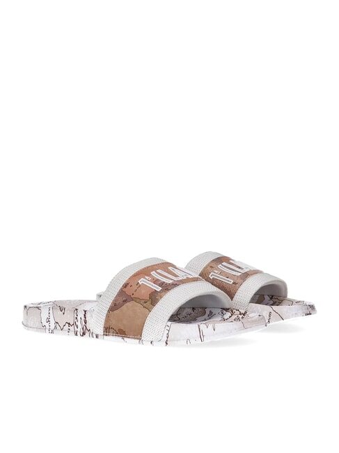 ALVIERO MARTINI PRIMA CLASSE GEO JR Chaussons avec logo et imprimé Blanc / Beige Géo - Chaussures Femme