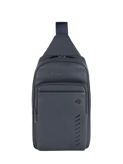PIQUADRO NABUCCO Sac à dos en cuir à une épaule bleu - Sacs à dos pour ordinateur portable