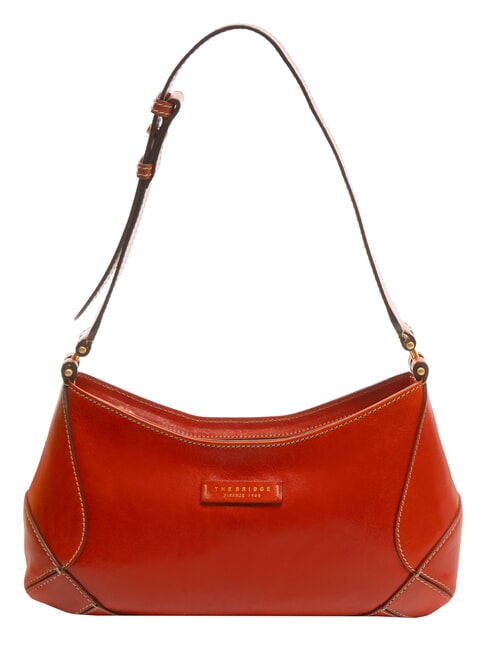 THE BRIDGE GIORGIA Sac bandoulière en cuir orange brûlé abb. or - Sacs pour Femme