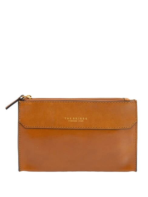 THE BRIDGE DANTE  Nécessaire en cuir Cognac / or - Pochettes & Trousses