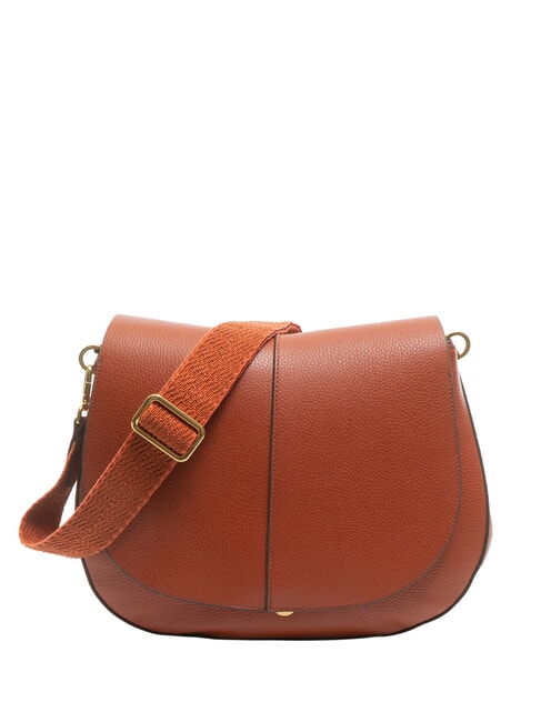 GIANNI CHIARINI HELENA ROUND Petit sac à bandoulière en cuir rouge brique - Sacs pour Femme