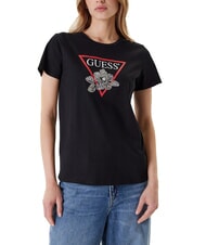 GUESS FLOWER BLING T-shirt avec imprimé et application - T-shirt