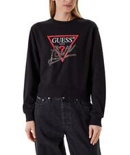 GUESS STUDDED LOVE Sweat-shirt ras du cou avec imprimé clouté - Sweat-shirts pour femmes