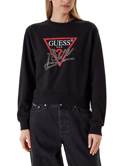 GUESS STUDDED LOVE Sweat-shirt ras du cou avec imprimé clouté jetbla - Sweat-shirts pour femmes