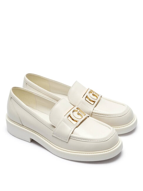 GUESS SHUTTLE  Mocassins en cuir ivoire - Chaussures Femme