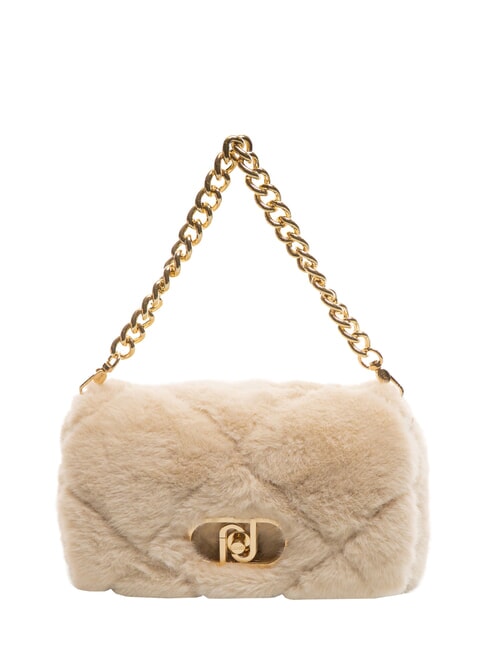 LIUJO LAPUFFY Sac en peluche avec poignée en chaîne marbre - Sacs pour Femme