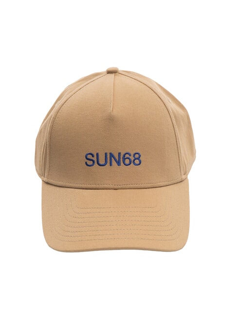 SUN68 LOGO Casquette de baseball en coton sable - Bonnets