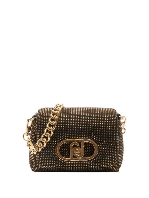 LIUJO LAPUFFY Micro sac bandoulière avec strass noir/laiton doré - Sacs pour Femme