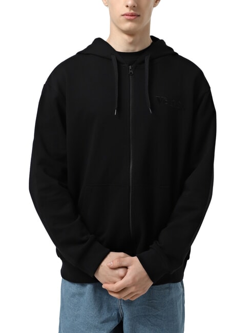 VANS ESSENTIAL Sweat-shirt entièrement zippé avec poches et capuche noir - Pulls molletonnés