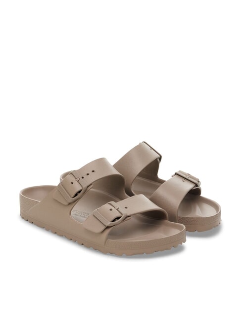 BIRKENSTOCK ARIZONA EVA Sandale pantoufle à deux boucles gris taupe - Chaussures Femme
