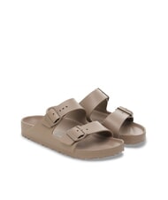 BIRKENSTOCK ARIZONA EVA Sandale pantoufle &agrave; deux boucles gris taupe - Chaussures Femme - 1