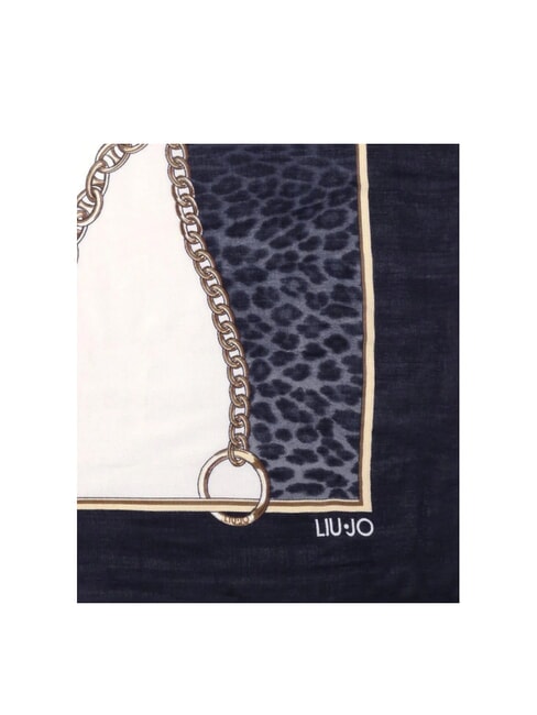 LIUJO ANIMALIER CHAIN Écharpe avec imprimé all-over NOIR - Écharpes