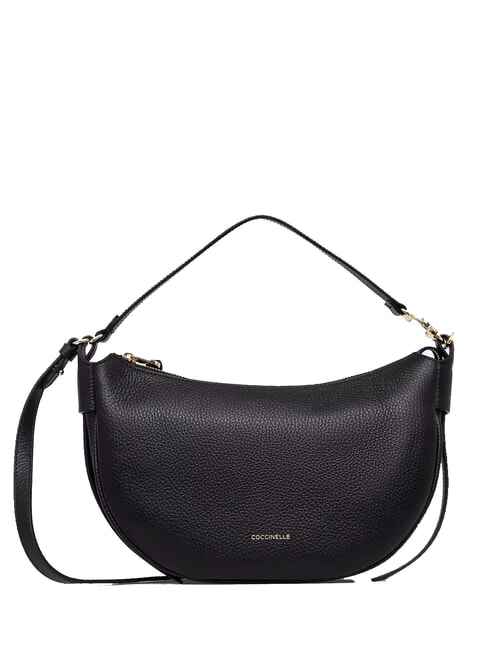 COCCINELLE C-EASY Sac cartable moyen en cuir Noir - Sacs pour Femme