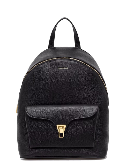 COCCINELLE BEAT GENERATIO Sac à dos en cuir martelé Noir - Sacs pour Femme