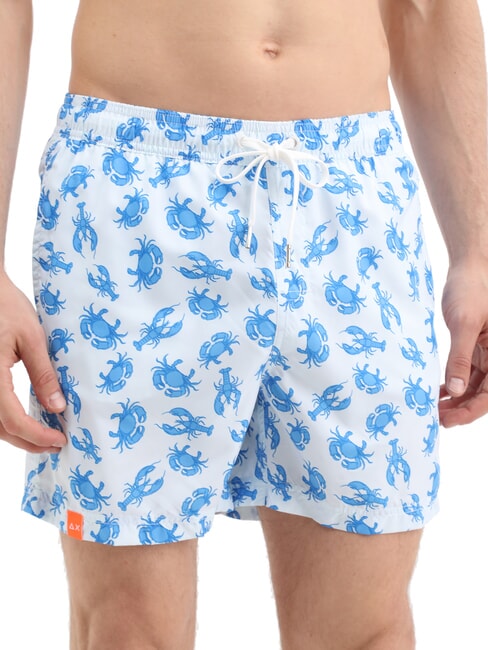 SUN68 BIG PRINT Costume de plage pour homme blanc/bleu - Maillots de bain
